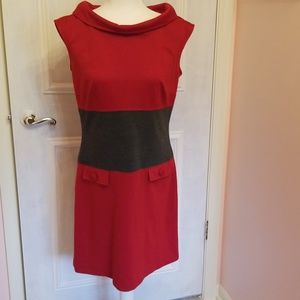Just... Taylor red & grey dress